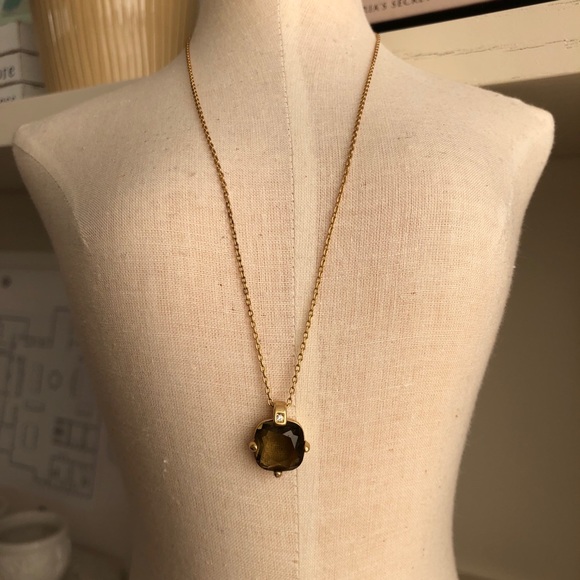 Gold necklace with gemstone - Picture 1 of 2